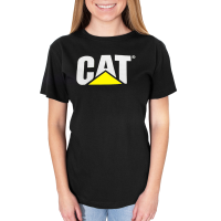 CAT  1010012 Women's Trademark Logo T-Shirt - Black Medium Regular