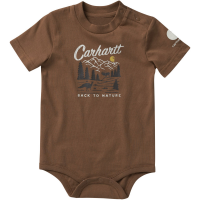 Carhartt  CA6245 Short-Sleeve Nature Bodysuit - Boys - Carhartt Brown 18 Months