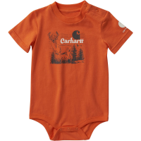 Carhartt  CA6245 Short-Sleeve Nature Bodysuit - Boys - Exotic Orange 18 Months