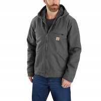 Carhartt Mens 104392 Factory 2nd Washed Duck Jacket - Sherpa Lined - Gravel 3X-Large Tall