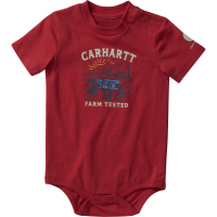 Carhartt  CA6246 Short-Sleeve Farm Bodysuit - Boys - Tango Red 9 Months