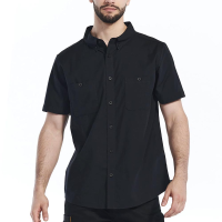 CAT Men's 1610038 Men's Short Sleeve Oxford - Black Oxford Small Regular