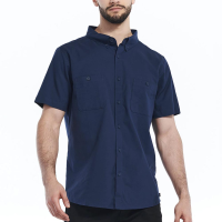 CAT Mens 1610038 Men's Short Sleeve Oxford - Detroit Blue Oxford Small Regular