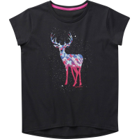 Carhartt  CA9863 Short Sleeve Butterfly Deer T-Shirt - Girls - Caviar Black X-Small (7)