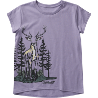 Carhartt  CA9862 Short Sleeve Wilderness Deer T-Shirt - Girls - Viola Heather 3 Toddler