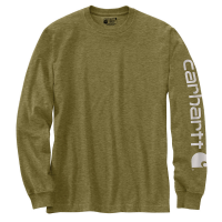 Carhartt | Men's K231 Long Sleeve Logo T-Shirt | True Olive Heather | 2X-Large Tall | Original Fit | 100% Cotton | 6.75 Ounce | Dungarees
