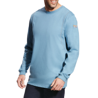 Ariat Mens 10022324 Flame-Resistant AC Long Sleeve Crew - Steel Blue 2X-Large Tall
