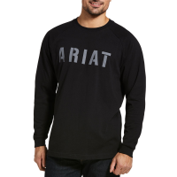 Ariat Mens 10032848 Rebar Cottonstrong Block T-Shirt - Black 4X-Large Regular