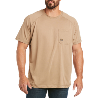 Ariat Mens 10031036 Rebar Heat Fighter Short Sleeve T-Shirt - Brindle Medium Regular