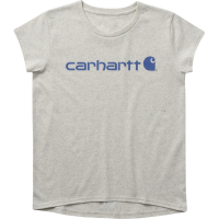 Carhartt  CA9871 Short Sleeve Crewneck Core Logo T-Shirt - Girls - Oatmeal Heather Large (12)