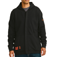 CAT Mens 1910142 Flame Resistant Lightweight Full Zip Hoodie - Black 4X-Large Regular