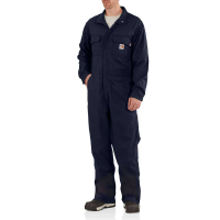 Carhartt Mens 102150 Closeout Flame-Resistant Deluxe Coverall  - Dark Navy 3X-Large Tall