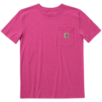 Carhartt  CA6243 Short Sleeve Pocket T-Shirt - Boys - Raspberry Rose Heather 3 Toddler