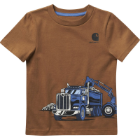 Carhartt  CA6258 Short Sleeve Dump Truck Wrap T-Shirt - Boys - Carhartt Brown 5 Child