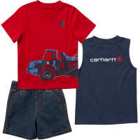Carhartt  CG8803 T-Shirt and Denim Short Set - Boys - Medium Wash 9 Months