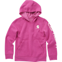 Carhartt  CA9873 Long-Sleeve Hooded Graphic Sweatshirt - Girls - Raspberry Rose Heather X-Large (14)