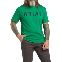 Ariat Mens 10039409 Rebar Cottonstrong Block Logo T-Shirt - Amazon Medium Regular