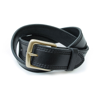 Jack Rivet Mens JR2016 Wagoner Belt - Bright Brass - Black 40W