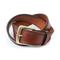 Jack Rivet Mens JR2016 Wagoner Belt - Bright Brass - Chestnut 38W