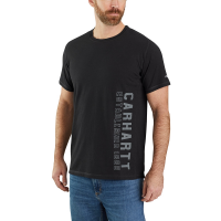 Carhartt Mens 105202 Carhartt Force Relaxed Fit Midweight Short-Sleeve Logo Graphic T-Shirt  - Black Small Regular