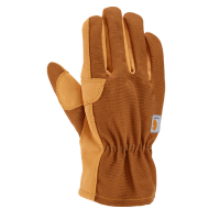 Carhartt Men's GW0793M Duck/Synthetic Leather Open Cuff Glove - Carhartt Brown Medium