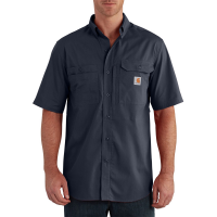 Carhartt Mens 102417 Force Ridgefield Short Sleeve Shirt - Navy 2X-Large Regular