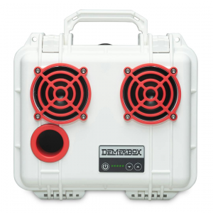 DemerBox Game Day White & Red DB2 Speaker - White & Red - Waterproof Bluetooth Speaker - Incredibly Loud & Clear - 40+ Hours of Battery