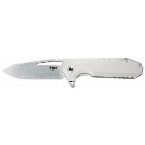Diamondback Knifeworks Southern Grind Penguin 3.50" Folding Drop Point Plain Satin S35vn Ss Blade/ Silver Titanium Handle