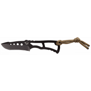 Diamondback Knifeworks Southern Grind Vermin 2.25" Fixed Blade Knife - 2.63" Black Skeletonized Handle - Includes Lanyard/sheath - Drop Point Plain Bl
