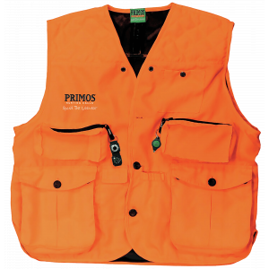 Primos Gunhunter's Hunting Vest Blaze Orange Features Compass & Led Light - L