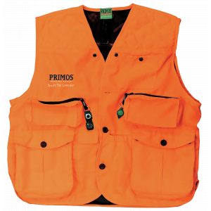 Primos Gunhunter's Hunting Vest Blaze Orange Features Compass & Led Light - M