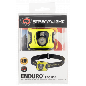 Streamlight Enduro Pro Headlamp - 95 Meters Distance - Black/yellow - Yes - 15/25/50/90/145/200 Lumens White Led Bulb
