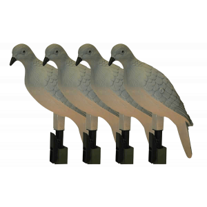 Mojo Outdoors Clip On Dove Species Natural Plastic 4 Per Pack