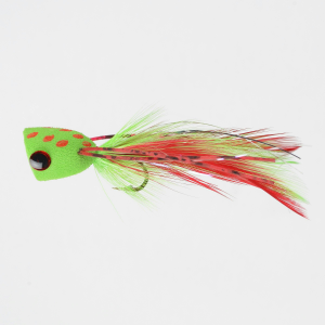 Perfect Hatch Dry Popper Poppin Bug Chartreuse/Red Fly Size - #08 Color - Chartreuse/Red