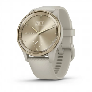 Garmin Vivomove(R) Trend - Cream Gold Stainless Steel Bezel With French Gray Case And Silicone Band