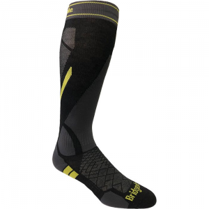 Bridgedale Ski Lightweight Merino Performance Socks - L - Black/lime