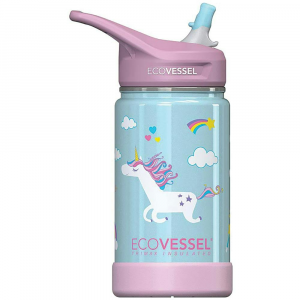 Eco Vessel Frost Kids 12 Ounce Trimax Cup With Straw Top - Unicorn