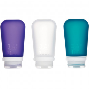 Humangear Gotoob+ Leakproof Container - 3pk - L - Clear/purple/teal
