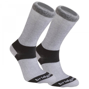 Bridgedale Coolmax Liner Socks 2 Pack - M - Grey
