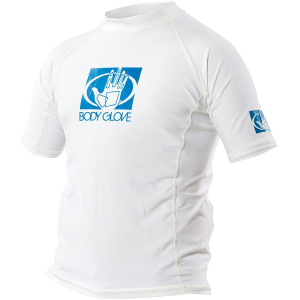 Body Glove Fitted Rashguard Jr Short Sleeve Shirt - 6 - White