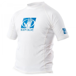 Body Glove Fitted Rashguard Jr Short Sleeve Shirt - 8 - White