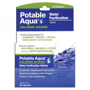 Potable Aqua Pa Chlorine Dioxide Tablets  - 20 Pack