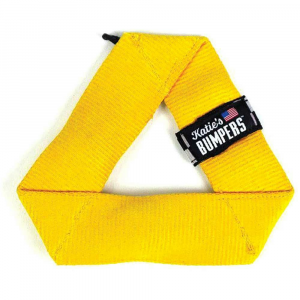 Katie's Bumpers Frequent Flyer Triangle Dog Toy - Mini Yellow