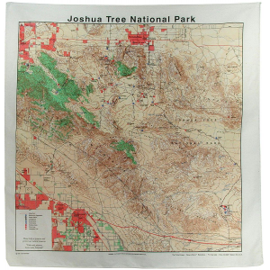 The Printed Image National Park Topo Bandana - Joshua Tree
