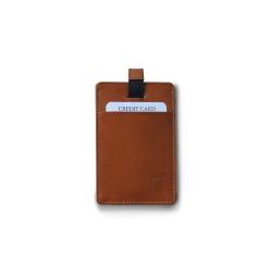 Credit Card Holder RFID Blocking Wallet - Genuine Camel Leather, ID Theft Protection