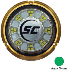 Shadow-Caster SCR-24 Bronze Underwater LED Light -Aqua Green