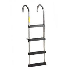 Garelick EEz-In Telescoping Stainless Steel Pontoon Ladder w/ Deck Mounting Cups