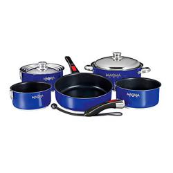 Magma 10 pc. Stainless Cookware w/ Black Ceramica - Blue