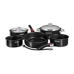 Magma 10 pc. Stainless Induction Cookware w/ Ceramica - Black