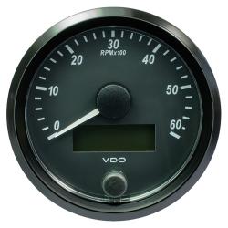 VDO SingleViu 80mm (3-1/8") Tachometer - 6,000 RPM